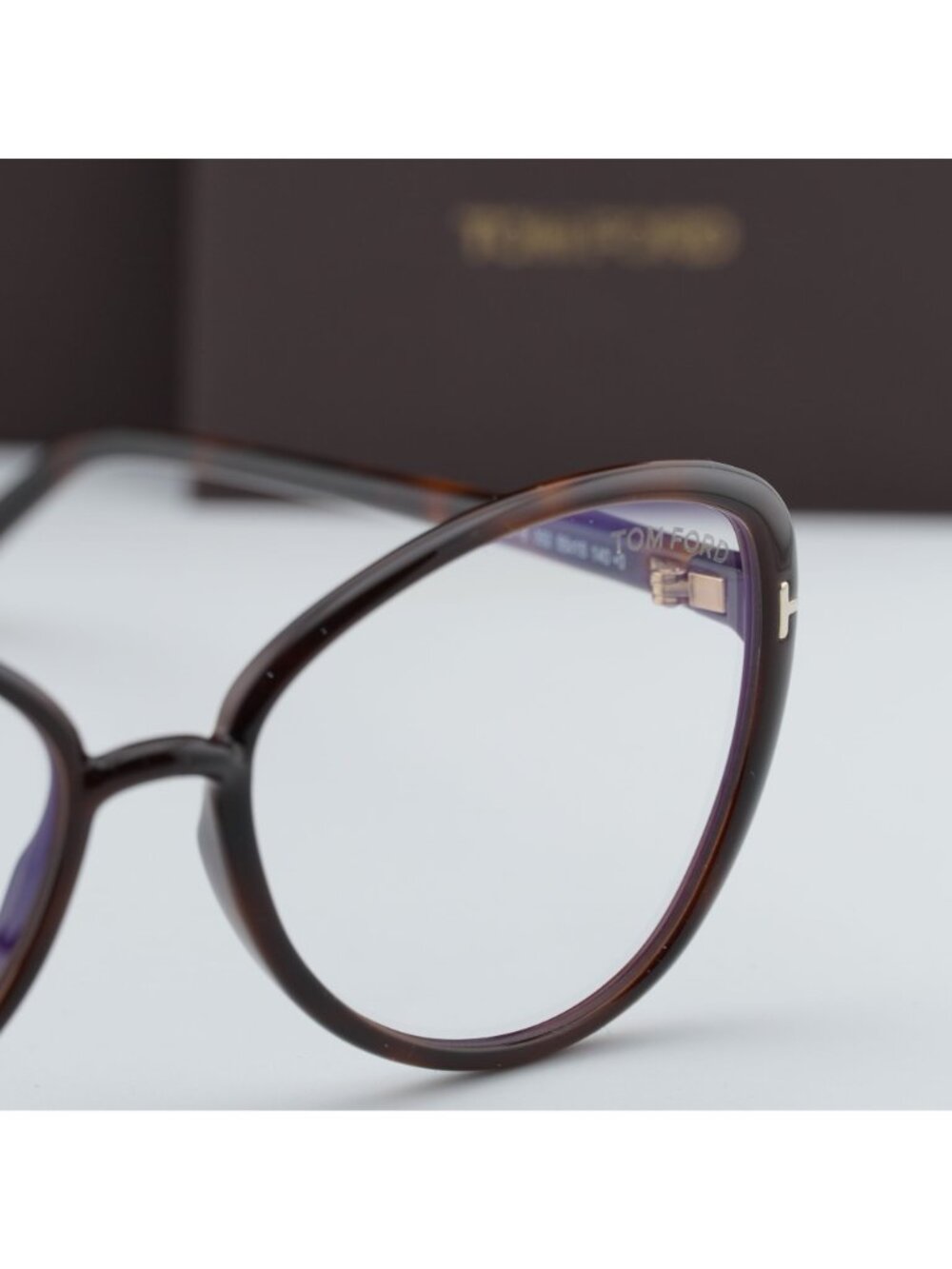 Tom Ford FT5907-B 052 Butterfly Eyeglasses 55mm - Dark Havana / Blue Light Block - Picture 7 of 10